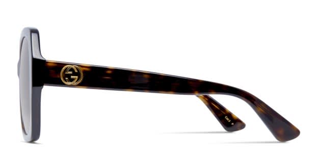 Gucci Acetate Square Frame GG 0096S Sunglasses Brown NWT Square-frame sunglasses in dark brown acetate | GUCCI® US main image 4