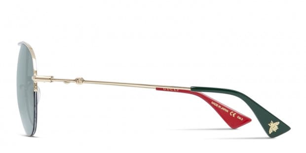 Gucci GG0107S Gold Prescription Sunglasses