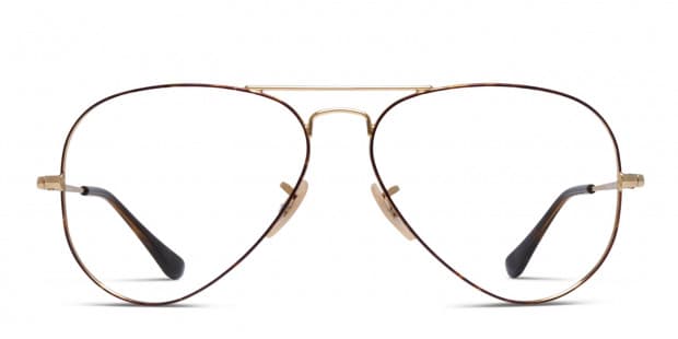 Ray Ban RX6489 Aviator Tortoise w Gold Prescription Glasses