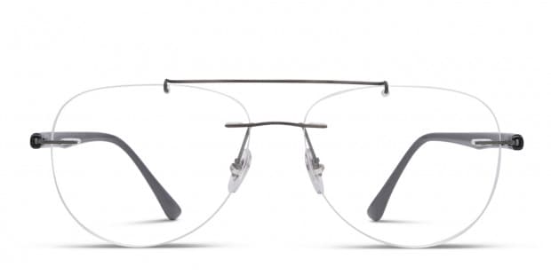 Ray Ban 8749 Gray w Black Prescription Eyeglasses