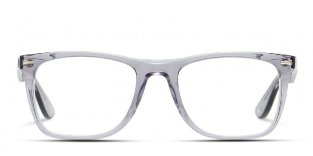 The Ringo | Square Glossy Clear Gray Sunglasses