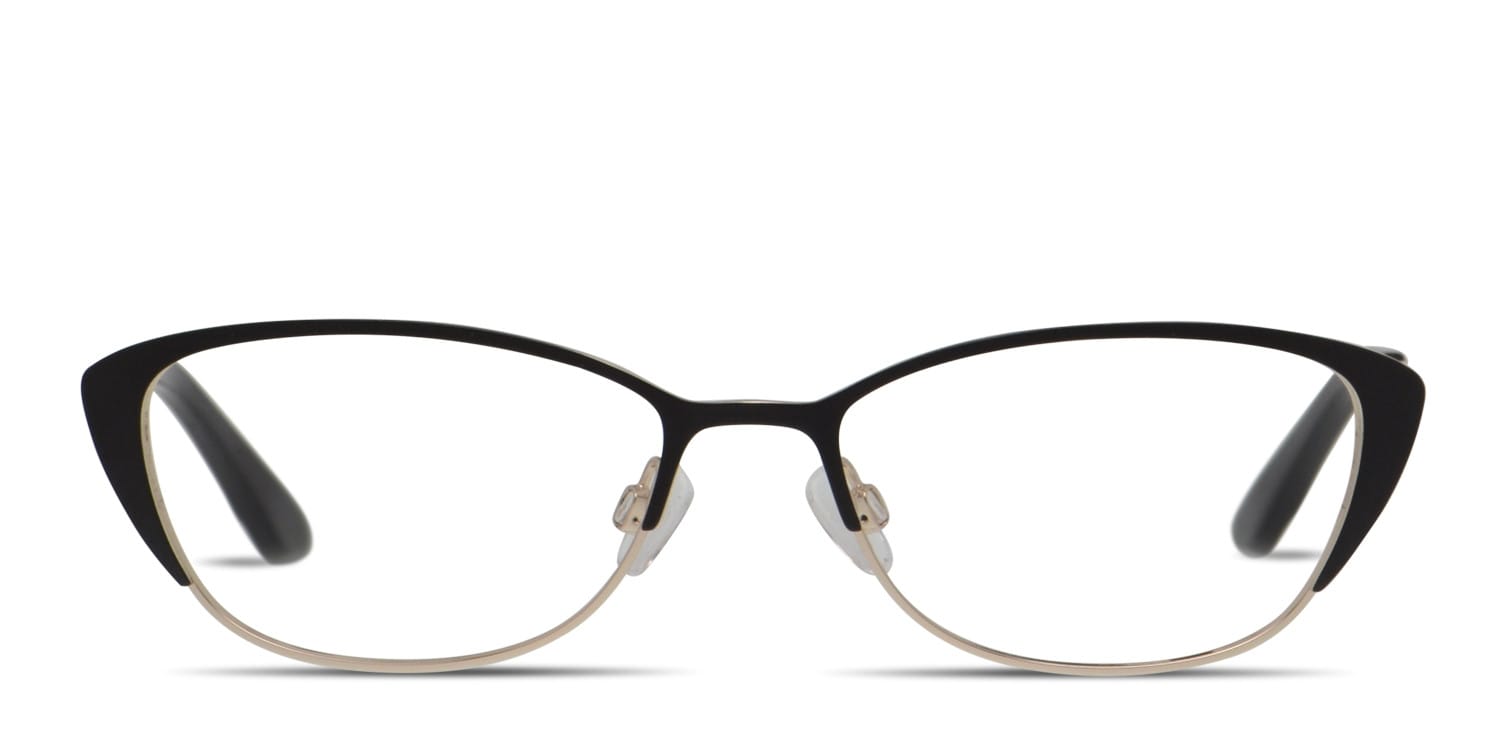 Amelia E. Ellen Black/Gold Eyeglasses | Includes FREE Rx Lenses