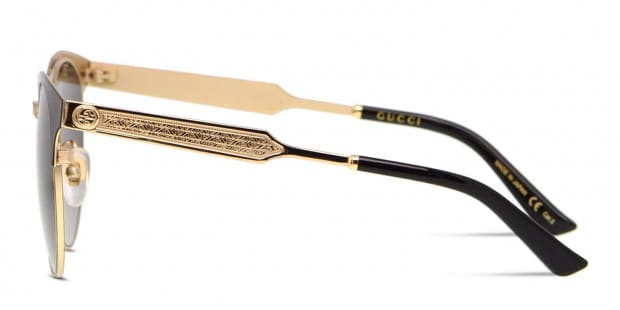Gucci GG0075S Black w/Gold Prescription Sunglasses