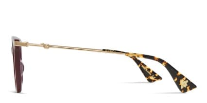 Gucci GG0110O Red w/Gold glasses - Red / Gold - Side View