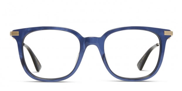 Gucci GG0110O Blue w Gold Prescription Eyeglasses