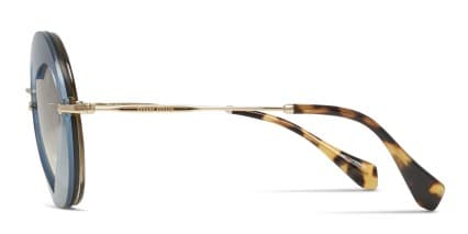 Miu Miu MU 01SS Blue, Brown (Non-Rx-able) glasses - Blue / Brown - Side View