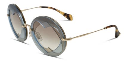 Miu Miu MU 01SS Blue, Brown (Non-Rx-able) glasses - Blue / Brown - Angle View