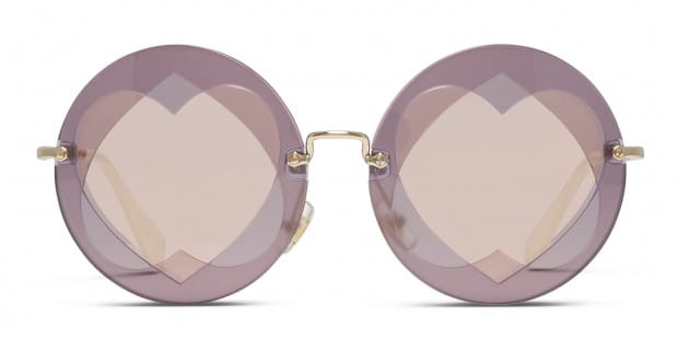 Miu Miu ピンクパープル オクタゴナル サングラス Miu Miu ピンクパープル オクタゴナル サングラス Miu Miu