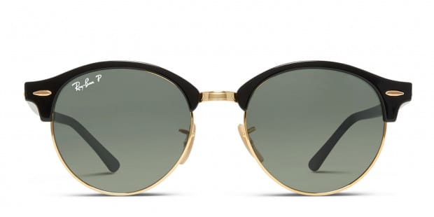 激安直営店 Shiny Clubround RB4246 Ray-Ban Black/Gold Sunglasses Prescription 小物