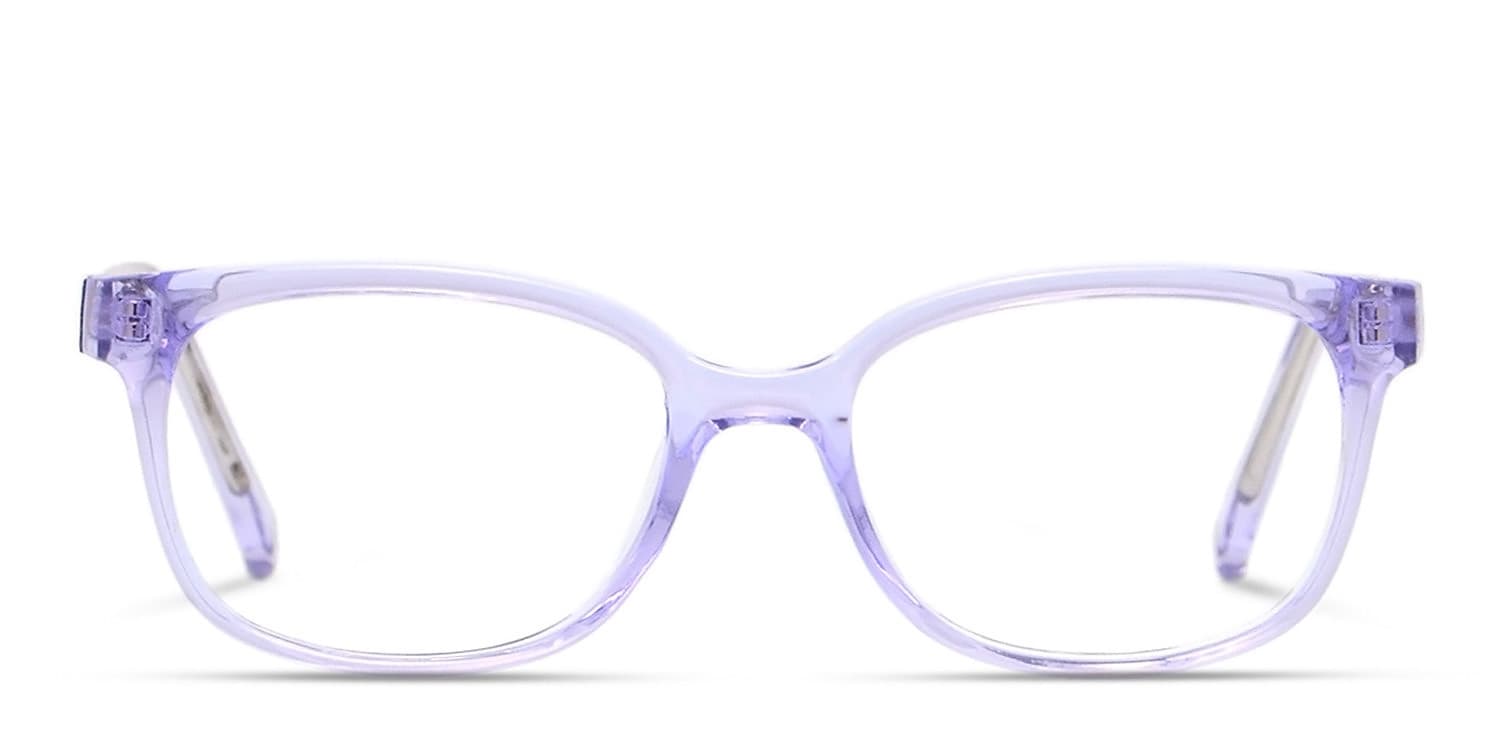 Sam Clear Purple glasses - Clear / Purple - Frontal View