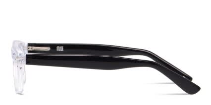 Muse Academy Clear, Black glasses - Clear / Black - Side View