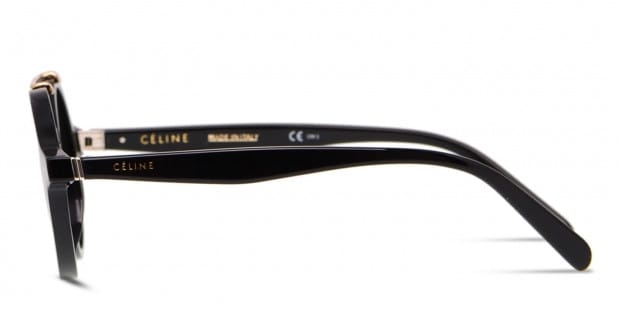 Celine CL40239F Black Gold Triomphe Squared Cat Sunglasses