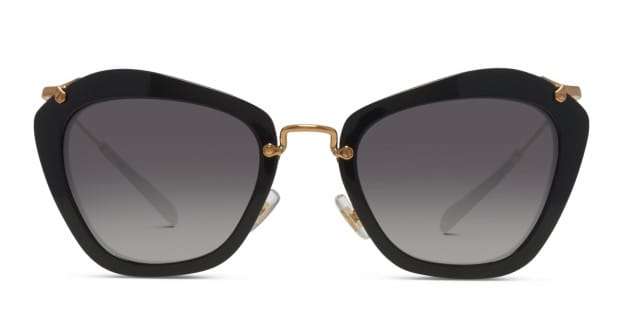 Miu Miu SMU 10NS Noir Black w Bronze Prescription Sunglasses