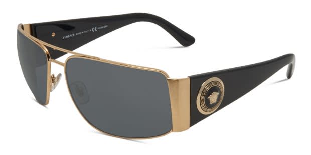 Versace VE2163 Gold Prescription Sunglasses - 50% Off Lenses