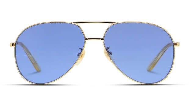Gucci GG0356S Gold w/Blue Prescription Sunglasses display picture 2