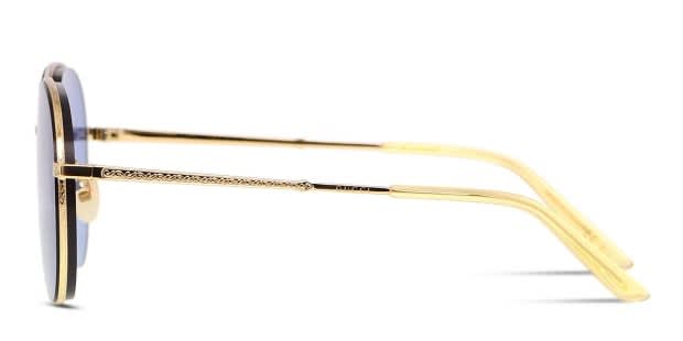 Gucci GG0356S Gold w/Blue Prescription Sunglasses