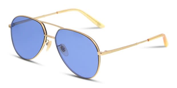 Gucci GG0356S Gold w/Blue Prescription Sunglasses