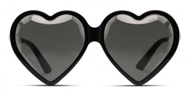 Gucci black heart sunglasses on sale