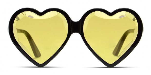 Gucci heart sunglasses black online