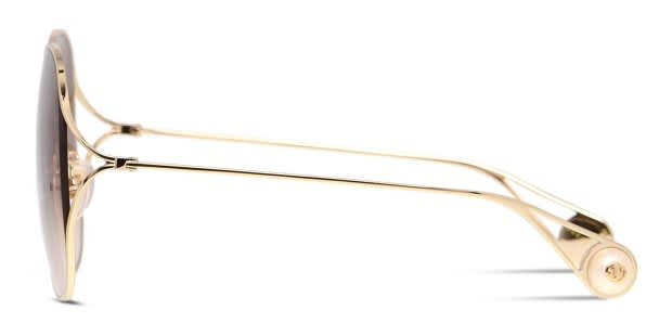 Gucci GG0362S Gold w/Brown Prescription Sunglasses - 50% Off Lenses