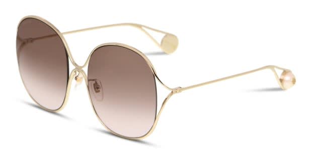 Gucci GG0362S Gold w/Brown Prescription Sunglasses - 50% Off Lenses