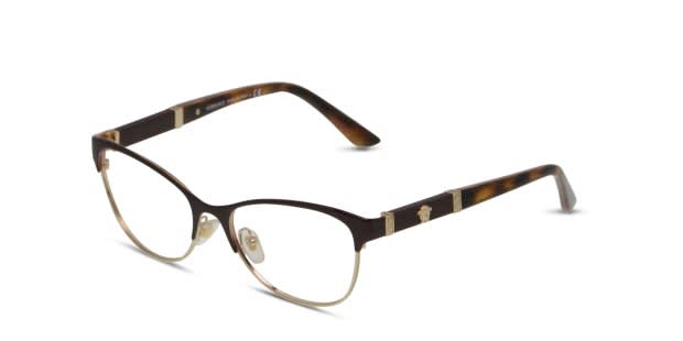 Versace 0VE1233Q Brown w/Gold Prescription Eyeglasses