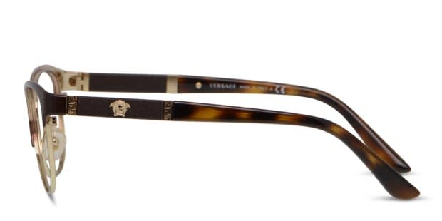 Versace 0VE1233Q Brown w/Gold Prescription Eyeglasses