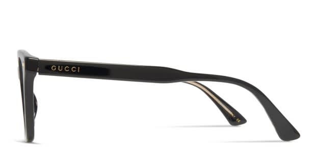 Gucci GG0184O Shiny Black Eyeglasses | Includes FREE Rx Lenses