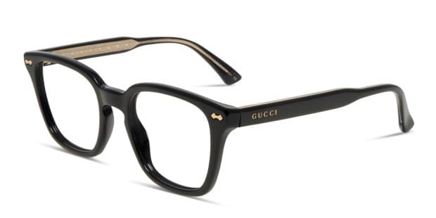 Gucci GG0184O Shiny Black Eyeglasses | Includes FREE Rx Lenses