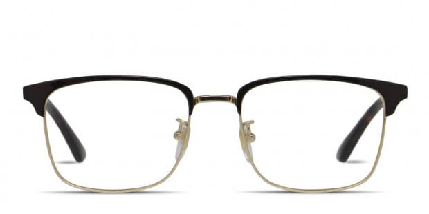 Gucci GG0130O Black Brown Gold Prescription Eyeglasses