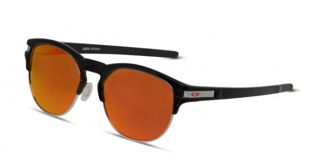 Oakley Latch Key Shiny Black w Orange Prescription Sunglasses