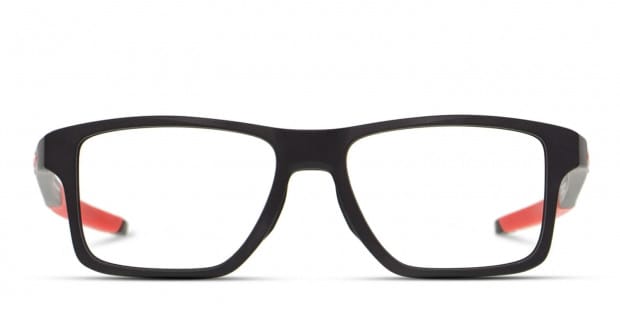Oakley Chamfer Squared Black w Red Prescription Eyeglasses