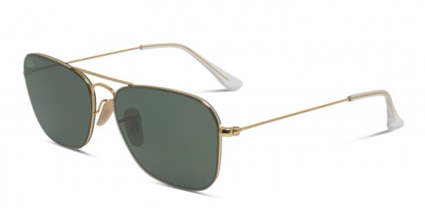 Ray Ban 3603 Gold w Green Prescription Sunglasses