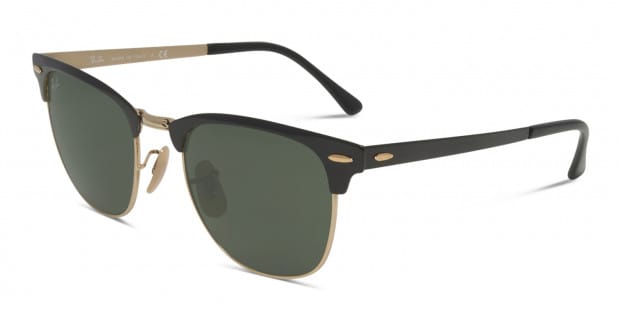 Ray Ban RB3716 Clubmaster Metal Black Gold Green Prescription