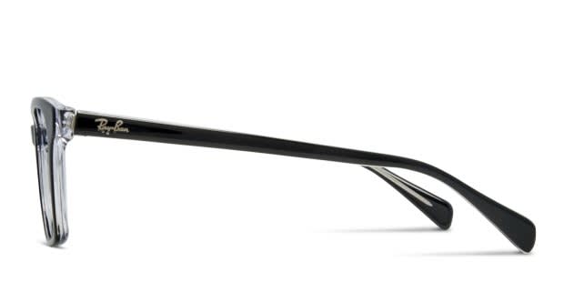 Ray-Ban RX5362 Shiny Black/Clear Eyeglasses | Includes FREE Rx Lenses