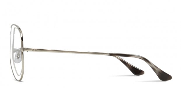 Ray-Ban RX6489 Aviator Silver Eyeglasses | Includes FREE Rx