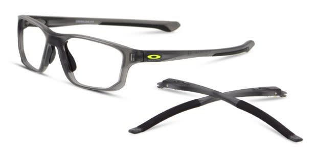 Oakley Crosslink Fit Gray Eyeglasses | Includes FREE Rx Lenses