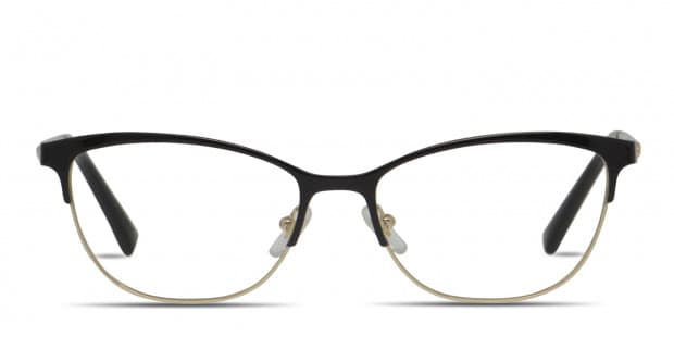 Versace VE1251 Black w Gold Prescription Eyeglasses