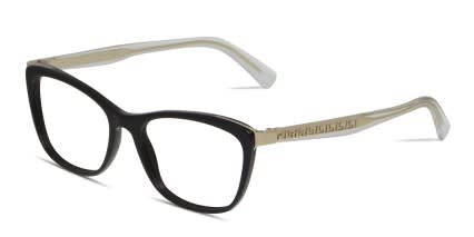 Versace VE3255 Black w/Clear glasses - Black / Clear - Angle View