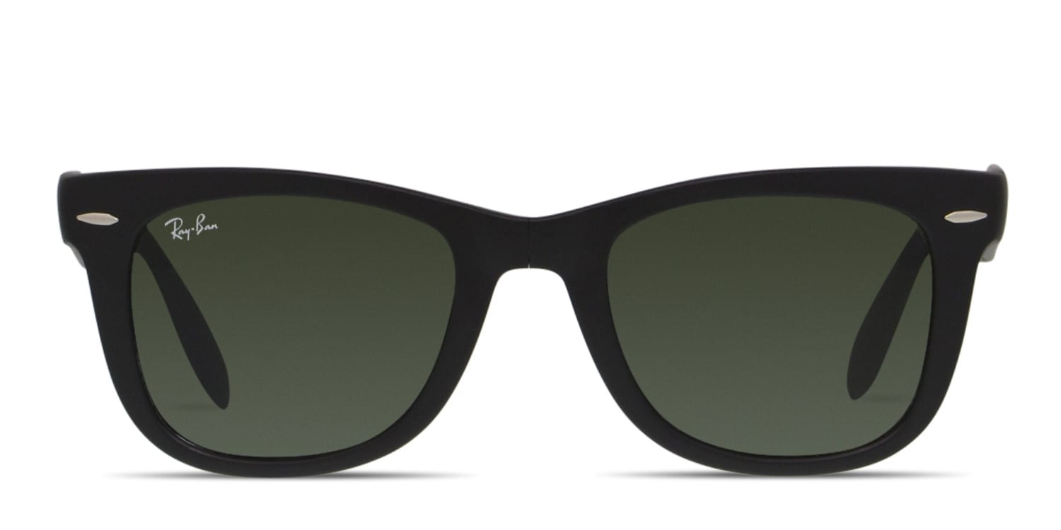 ■RAY-BANレイバンFOLDING WAYFARER RB21405 R■ Ray-Ban RB4105 Foldable Wayfarer Black w/Green Prescription Sunglasses