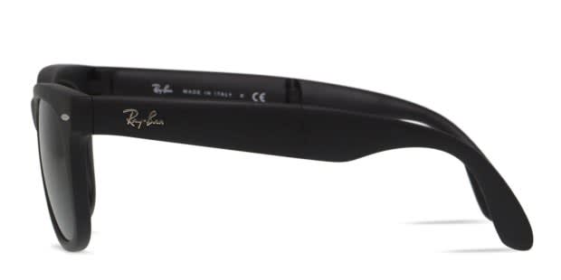Ray-Ban RB4105 Foldable Wayfarer Black w/Green Prescription Sunglasses