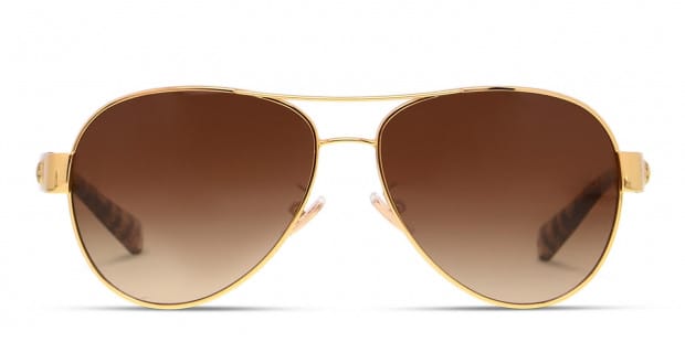 Coach HC7063 Gold w Brown Prescription Sunglasses