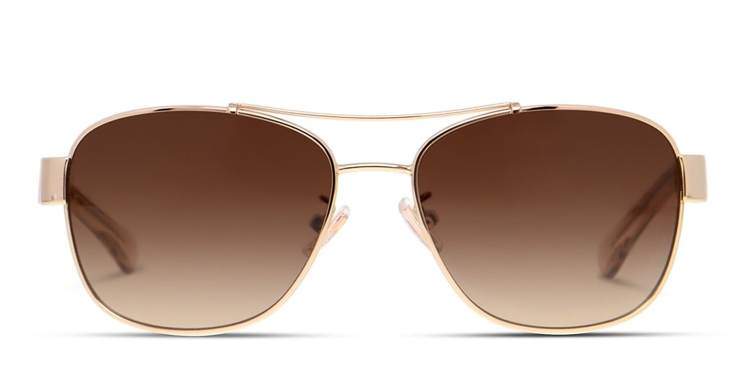 COACH ゴールド (2点) Coach HC7064 Gold w/Clear Prescription Sunglasses - 50% Off Lenses