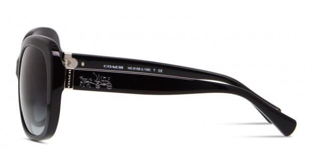 Coach HC8158 Shiny Black Prescription Sunglasses