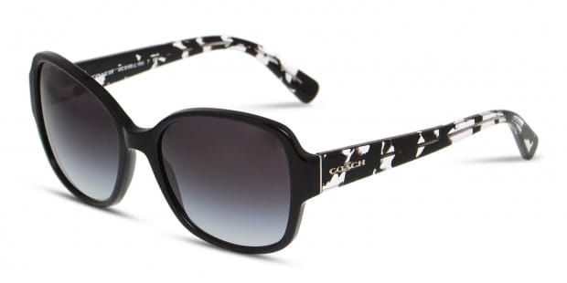 Coach HC8166 Shiny Black Prescription Sunglasses 50 Off Lenses