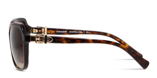 Coach HC8179 Tortoise, Brown Prescription Sunglasses 50% Off Lenses