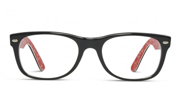 Ray Ban RX5184 New Wayfarer Black Orange Prescription Eyeglasses