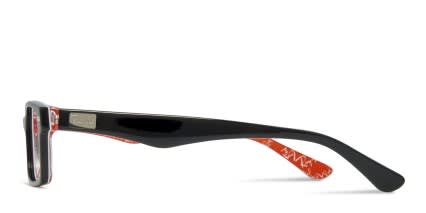 Ray-Ban RB5206 Black w/Red glasses - Black / Red - Side View