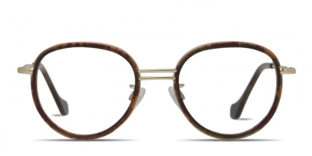 Balenciaga BA5064 Brown w/Gold w/Clip-On Prescription Eyeglasses