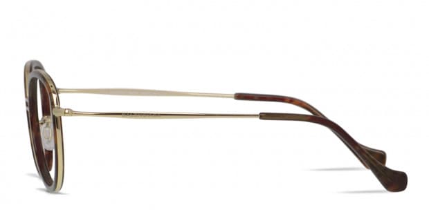 Balenciaga BA5064 Brown w/Gold w/Clip-On Prescription Eyeglasses